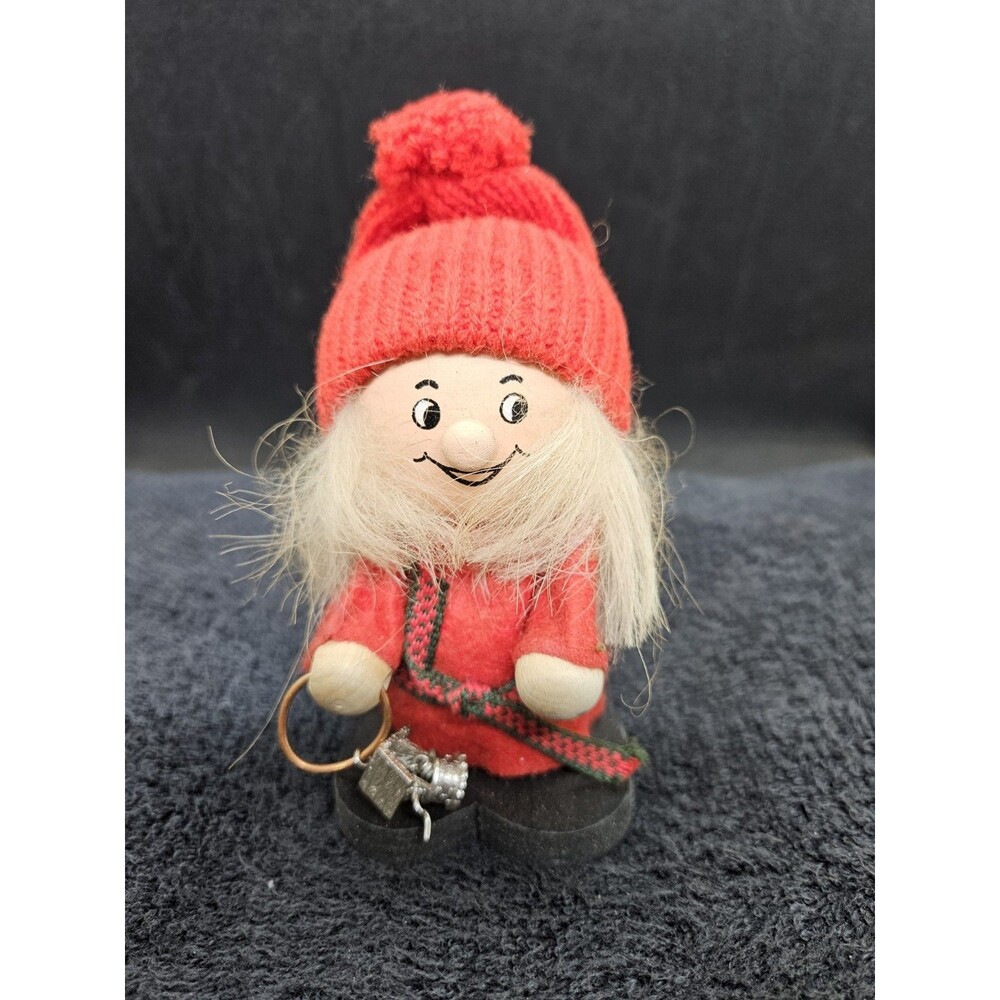 Ljungstroms Original Sweden Elf with Wishing Well Wooden Handmade